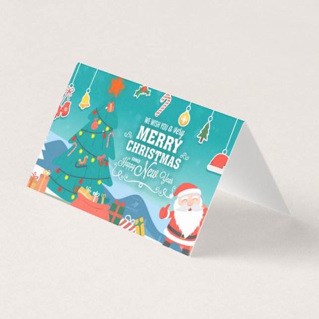 Cartas de invitación de Navidad de Feliz (Anverso)