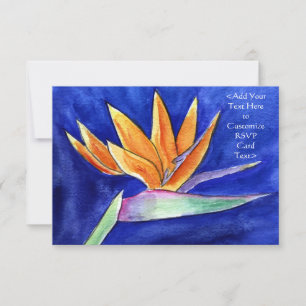 Cartas de invitación RSVP de Arte de Flor de Pájar