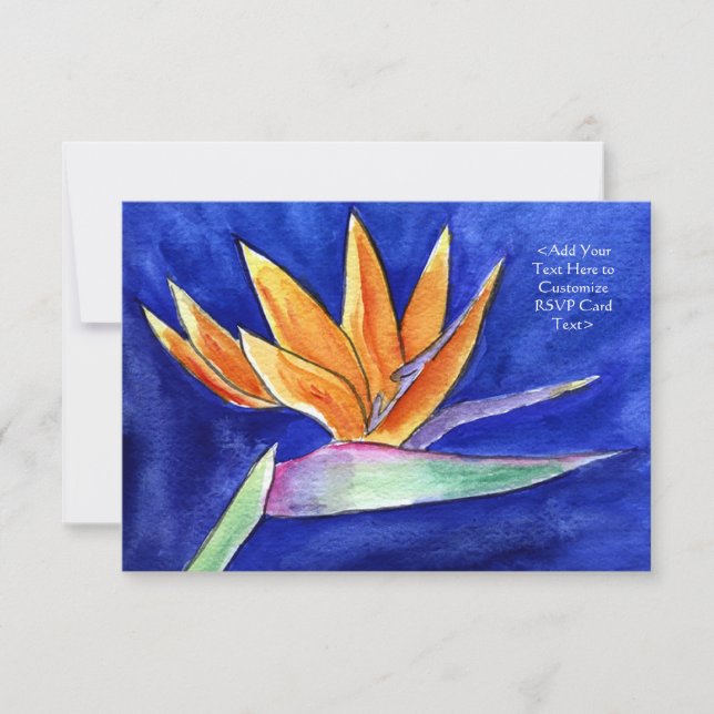 Cartas de invitación RSVP de Arte de Flor de Pájar (Anverso)
