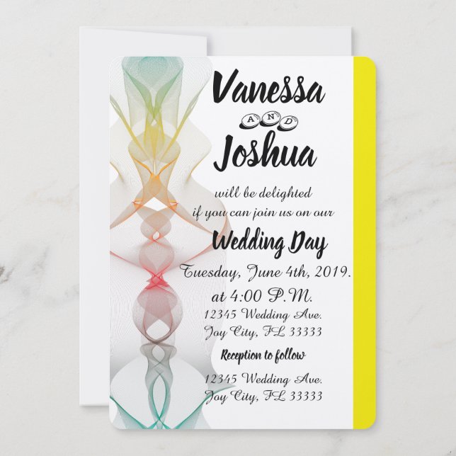 Cartas de invitaciones a bodas de la Biblia Verse  (Reverso)