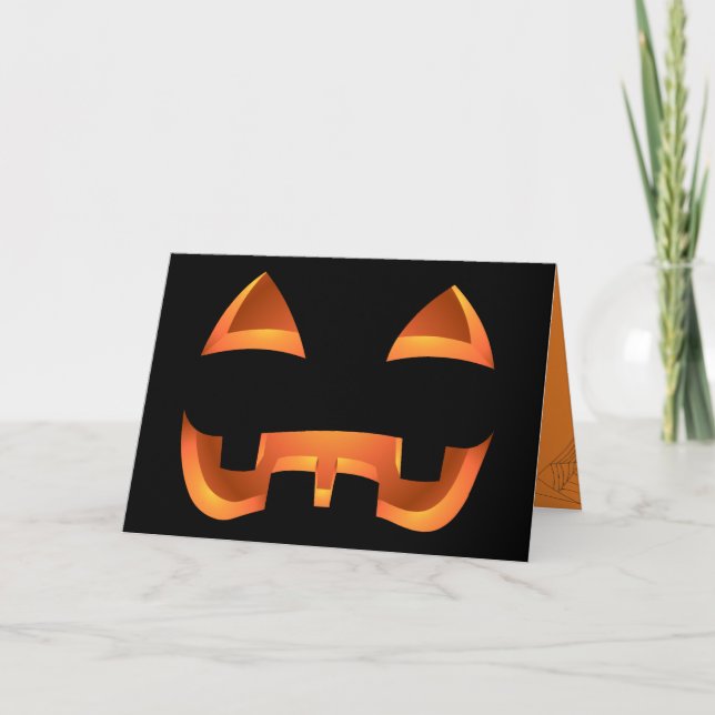 Cartas de invitaciones de la fiesta Jack-o-lantern (Anverso)