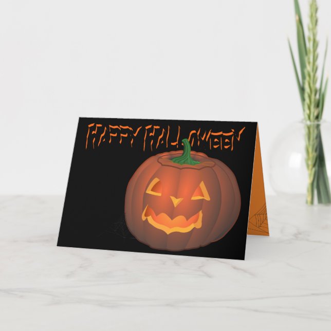 Cartas de invitaciones de la fiesta Jack-o-lantern (Anverso)