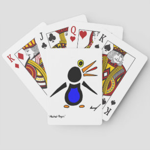 Cartas de juego abstractas de pingüinos