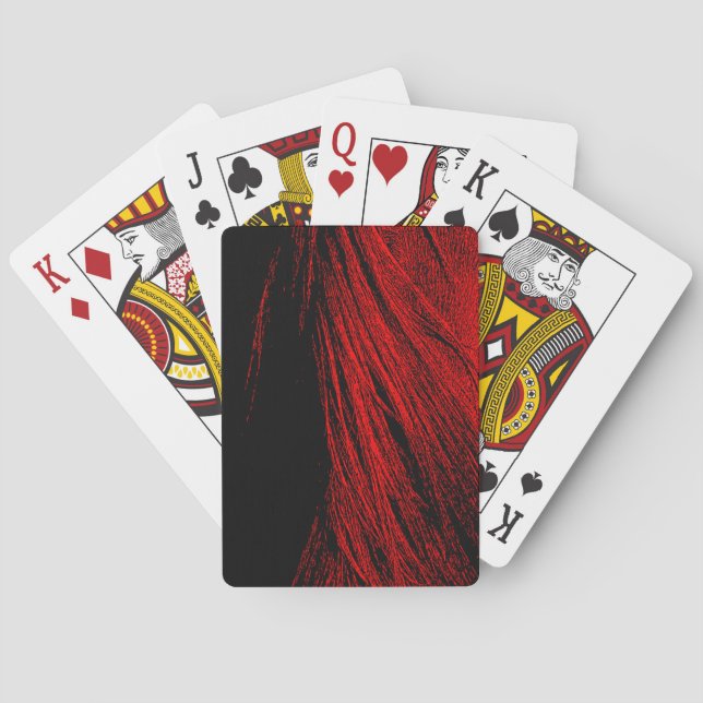 Cartas de juego abstractas de Red Horse Mane (Reverso)