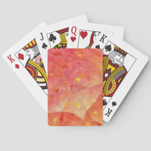Cartas de juego abstractas y divertidas de Heart A (Reverso)