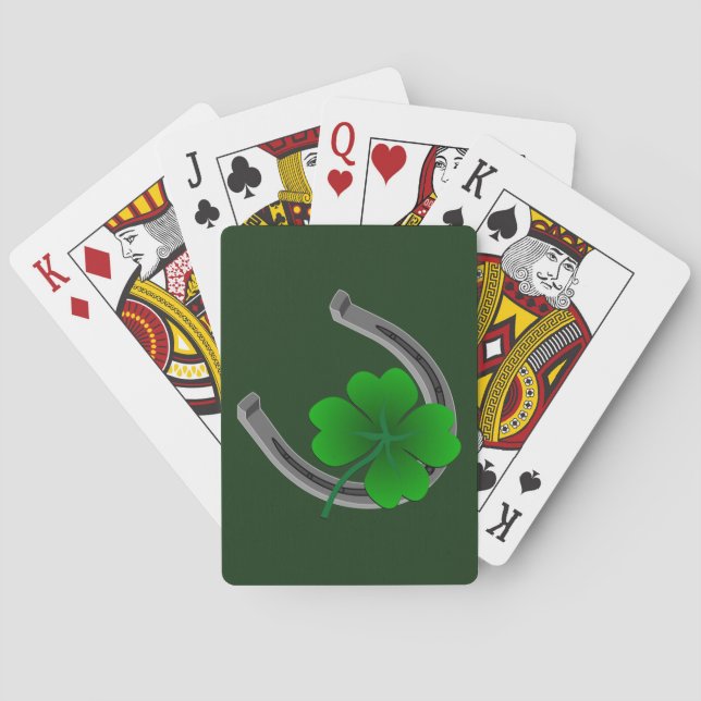 Cartas de juego afortunadas con encanto para St Pa (Reverso)