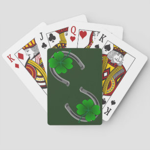 Cartas de juego afortunadas con encanto para St Pa