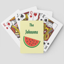 Cartas de Juego Amarillas de Sandía de Verano