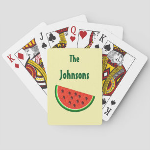 Cartas de Juego Amarillas de Sandía de Verano