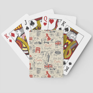 Cartas de juego antiguas de Londres
