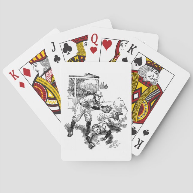 Cartas de juego antiguas en beisbol (Reverso)
