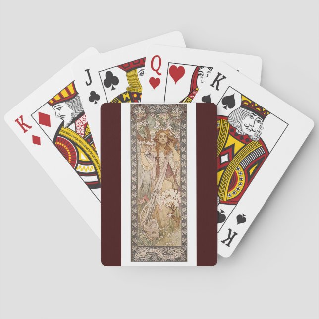 Cartas de juego Art Nouveau Mucha (Reverso)