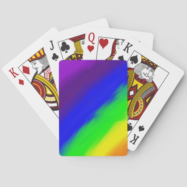 Cartas de juego artísticas con gradiente de arcoír (Reverso)