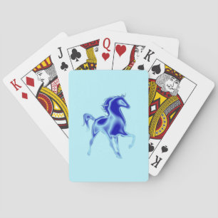 Cartas de juego azul de caballo - Colores Personal