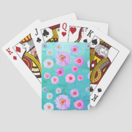Cartas de juego azules de Daisies