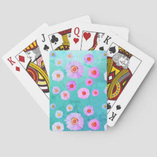 Cartas de juego azules de Daisies