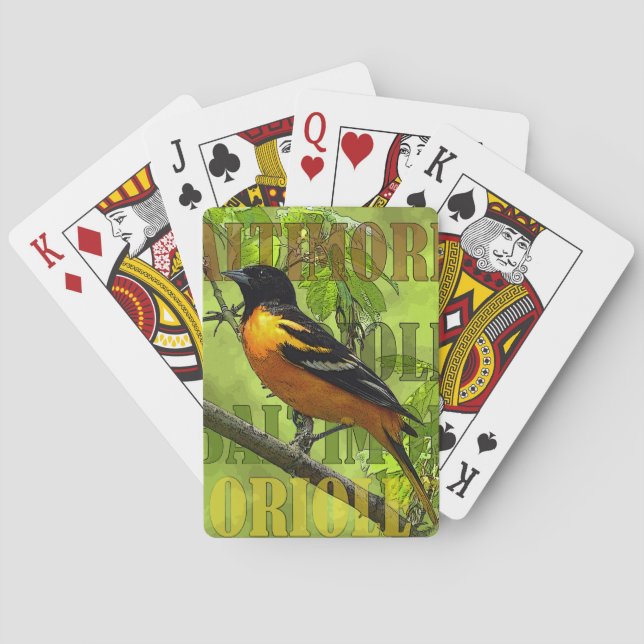 Cartas de juego Baltimore Oriole (Reverso)