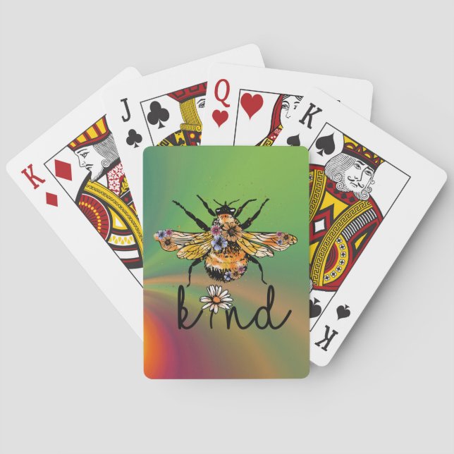 Cartas de juego Bee Kind Rainbow (Reverso)