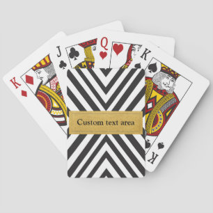 Cartas de juego Black & White Modern Lines Gold Ch