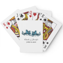 Cartas de juego Blue Elegant Dragons