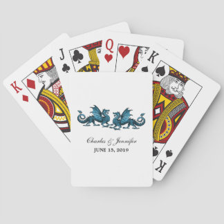Cartas de juego Blue Elegant Dragons