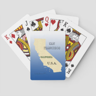 Cartas de juego - California State with City