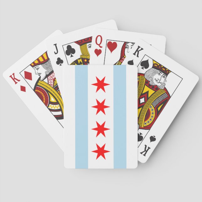 Cartas de juego Chicago Flag Bicycle® (Reverso)