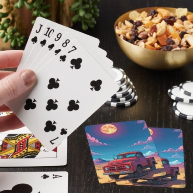 Cartas de Juego Clásicas Americanas Pickup (Red Truck Playing Cards Poker type playing cards . Easy to shuffle smooth card stock. 2.5" x 3.5".)
