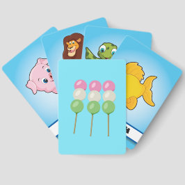 Cartas de juego clásicas Anime Blue Pastel Dango