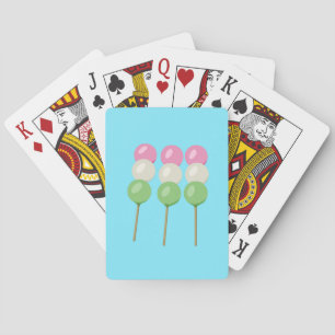 Cartas de juego clásicas Anime Blue Pastel Dango
