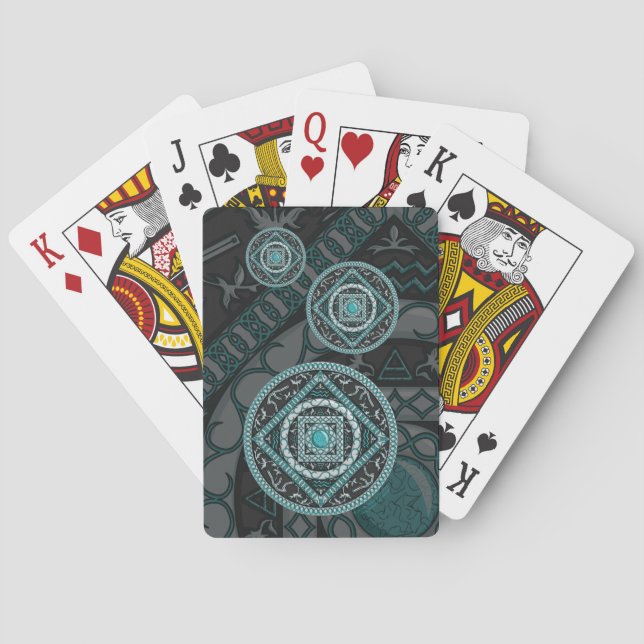 Cartas de juego clásicas Aquarius Mandala (Reverso)