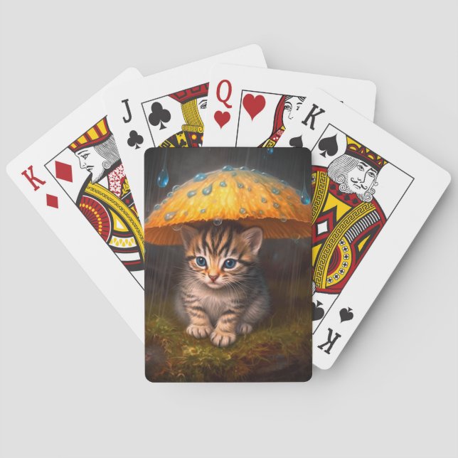 Cartas de juego clásicas Artsy Kitten (Reverso)