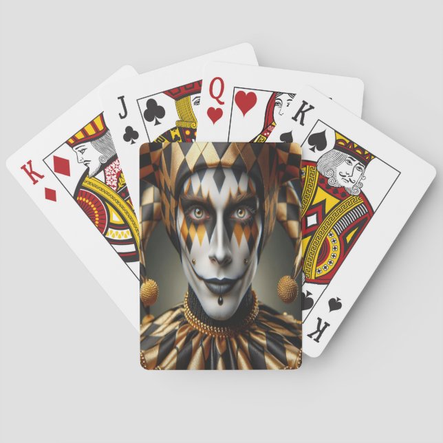 Cartas de juego clásicas Black Gold Diamond Joker  (Reverso)