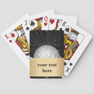 Cartas de juego clásicas, bola disco purpurina