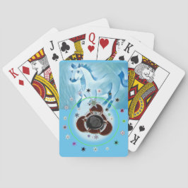 Cartas de juego clásicas Caballo azul