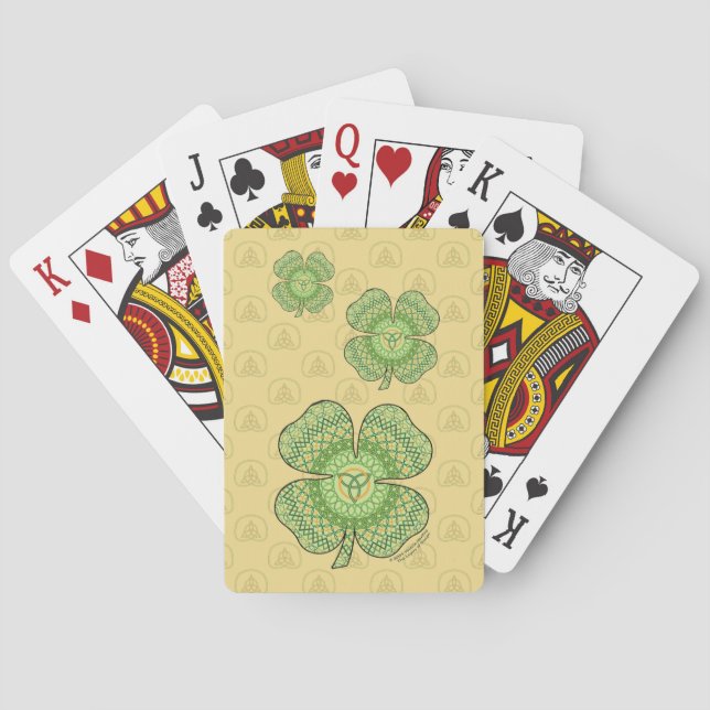 Cartas de juego clásicas Celtic Shamrock (Reverso)