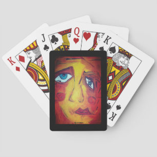 Cartas de juego clásicas con arte "Mujer sin pegam