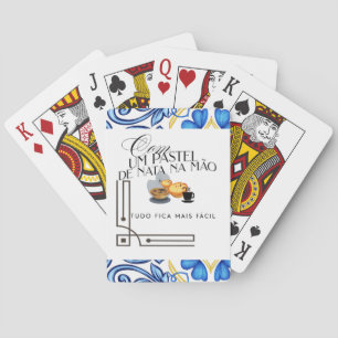 Cartas de juego clásicas con azulejos portugueses 