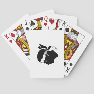 Cartas de juego clásicas con bandera de Córcega
