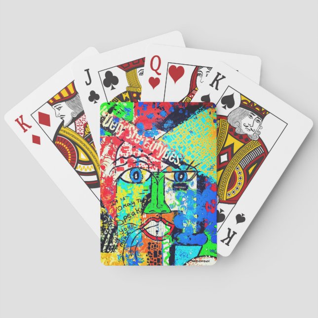 Cartas de juego clásicas con el arte "Desafiar los (Reverso)