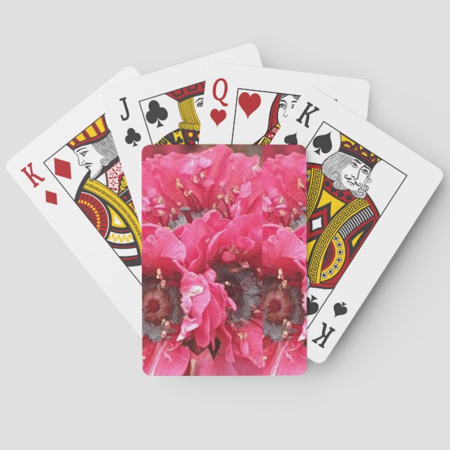 Cartas de juego clásicas con flores (Reverso)