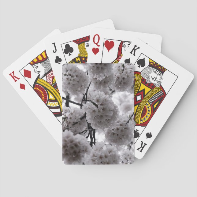 Cartas de juego clásicas con flores de cerezo (Reverso)