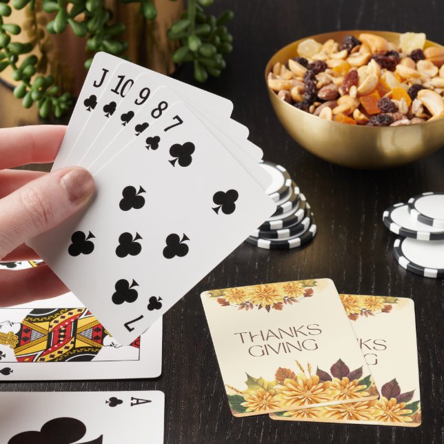 Cartas de juego clásicas de Acción de Gracias (In Situ)