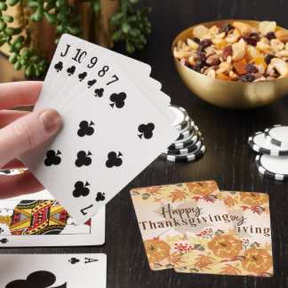Cartas de juego clásicas de Acción de Gracias