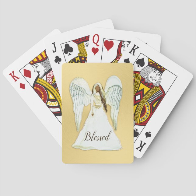 Cartas de juego clásicas de Angel Americano Africa (Reverso)