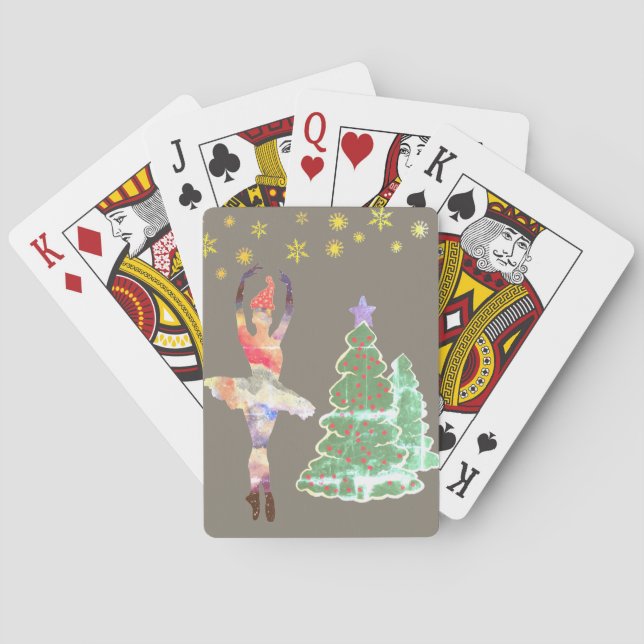 Cartas de juego clásicas de Ballerina New Year (Reverso)