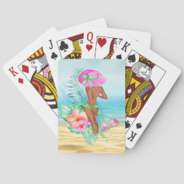 Cartas de juego clásicas de Belleza de Baño Tropic
