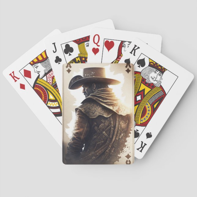 Cartas de juego clásicas de Cowboy (Reverso)