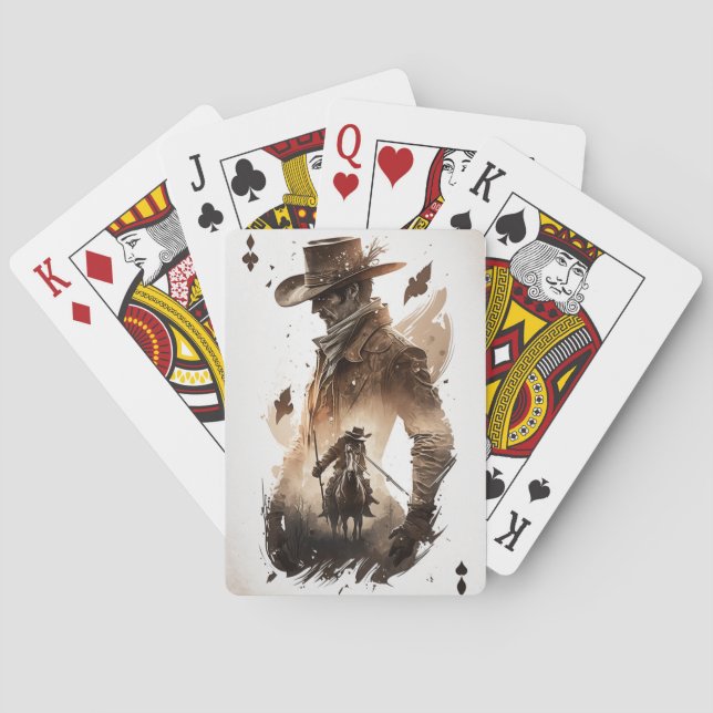 Cartas de juego clásicas de Cowboy (Reverso)