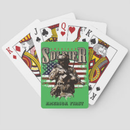 Cartas de juego clásicas de diseño de soldados est